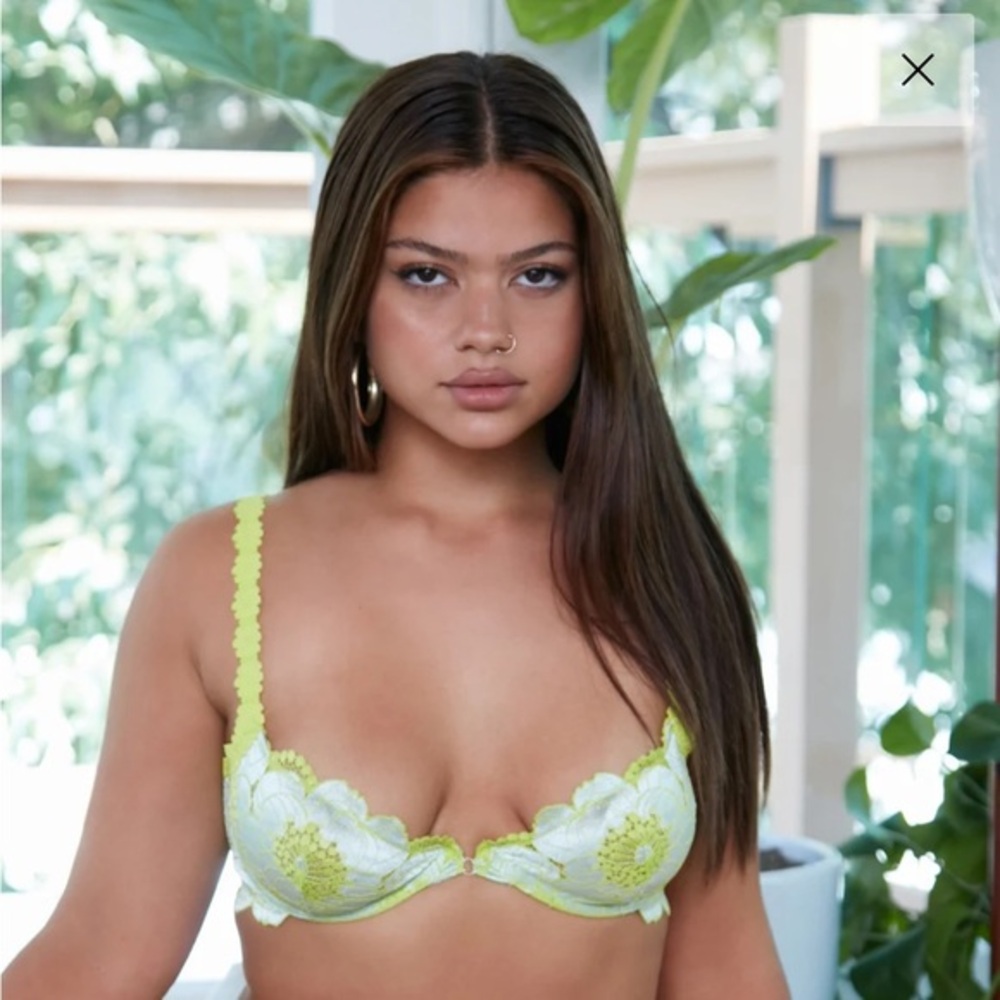 NWT SAVAGE X FENTY POPPY LACE DEMI BRA